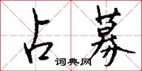 占募怎么写好看