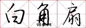 白角扇怎么写好看