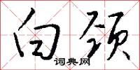 白颈怎么写好看