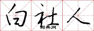 白社人怎么写好看