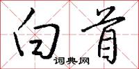 白首怎么写好看