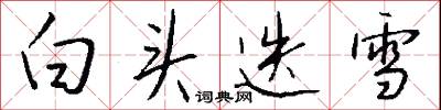白头迭雪怎么写好看