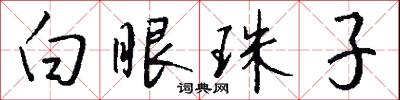 白眼珠子怎么写好看
