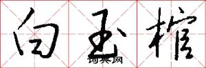 白玉棺怎么写好看