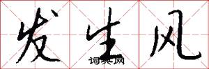 发生风怎么写好看
