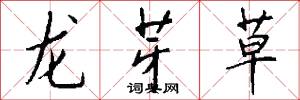 龙芽草怎么写好看