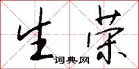 生荣怎么写好看
