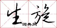 生旋怎么写好看