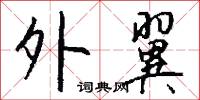 外翼怎么写好看
