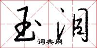 玉泪怎么写好看