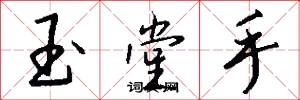 玉堂手怎么写好看