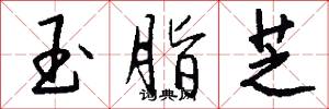 玉脂芝怎么写好看