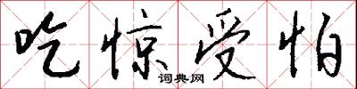 吃惊受怕怎么写好看