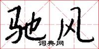 驰风怎么写好看