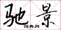 驰景怎么写好看