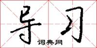 导习怎么写好看