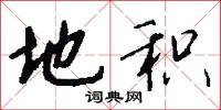 地积怎么写好看