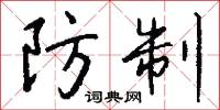防制怎么写好看