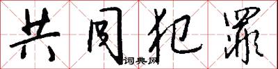共同犯罪怎么写好看