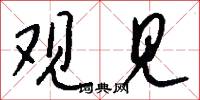 观见怎么写好看