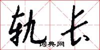 轨长怎么写好看