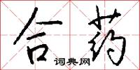 合药怎么写好看