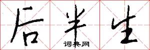 后半生怎么写好看