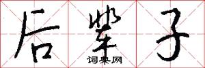 后辈子怎么写好看