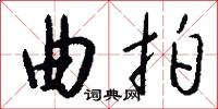曲拍怎么写好看