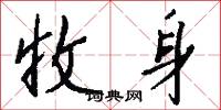 收身怎么写好看