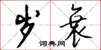 岁衰怎么写好看