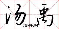 汤禹怎么写好看