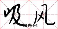 吸风怎么写好看