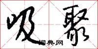 吸聚怎么写好看