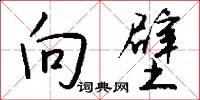 向壁怎么写好看