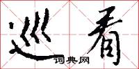 巡看怎么写好看