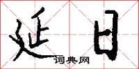 延日怎么写好看