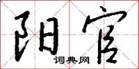 阳官怎么写好看