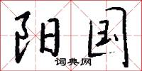 阳国怎么写好看