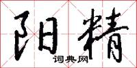 阳精怎么写好看