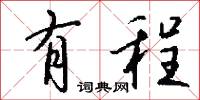 有程怎么写好看
