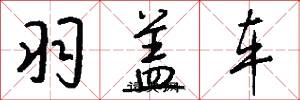 羽盖车怎么写好看