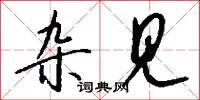 杂见怎么写好看
