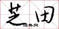 芝田怎么写好看