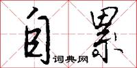 自累怎么写好看