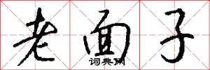 老面子怎么写好看
