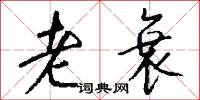 老衰怎么写好看