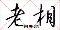 老相怎么写好看