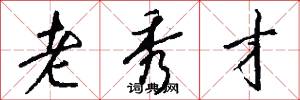 老秀才怎么写好看