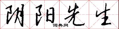 阴阳先生怎么写好看